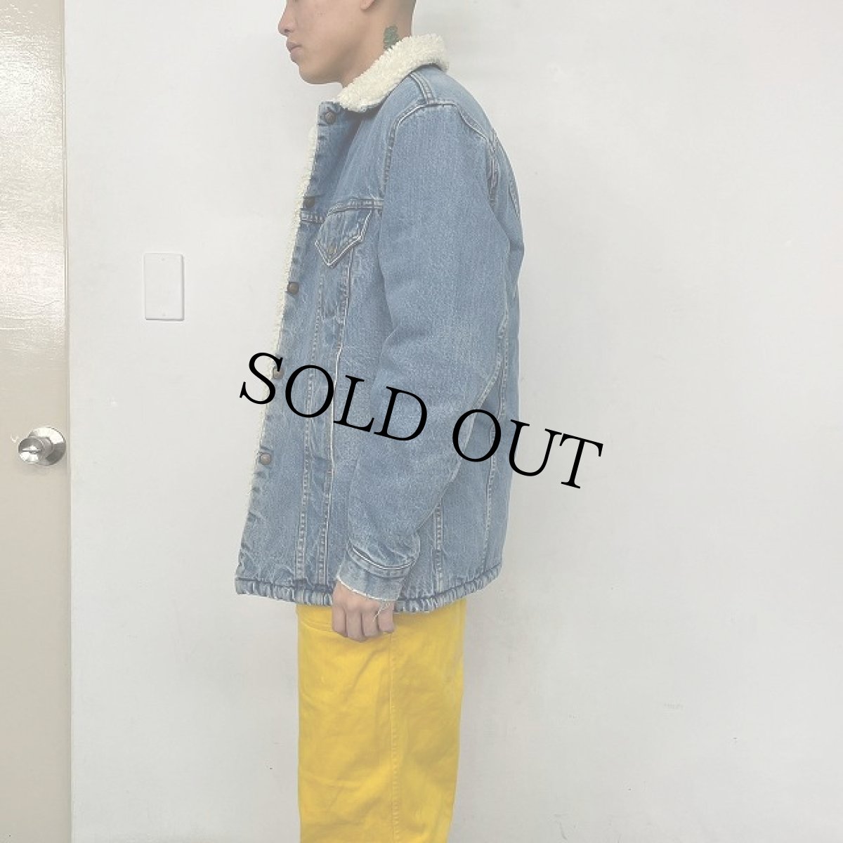 画像3: 70's Levi's USA製 71605-0216 デニムボアランチコート 40 (3)