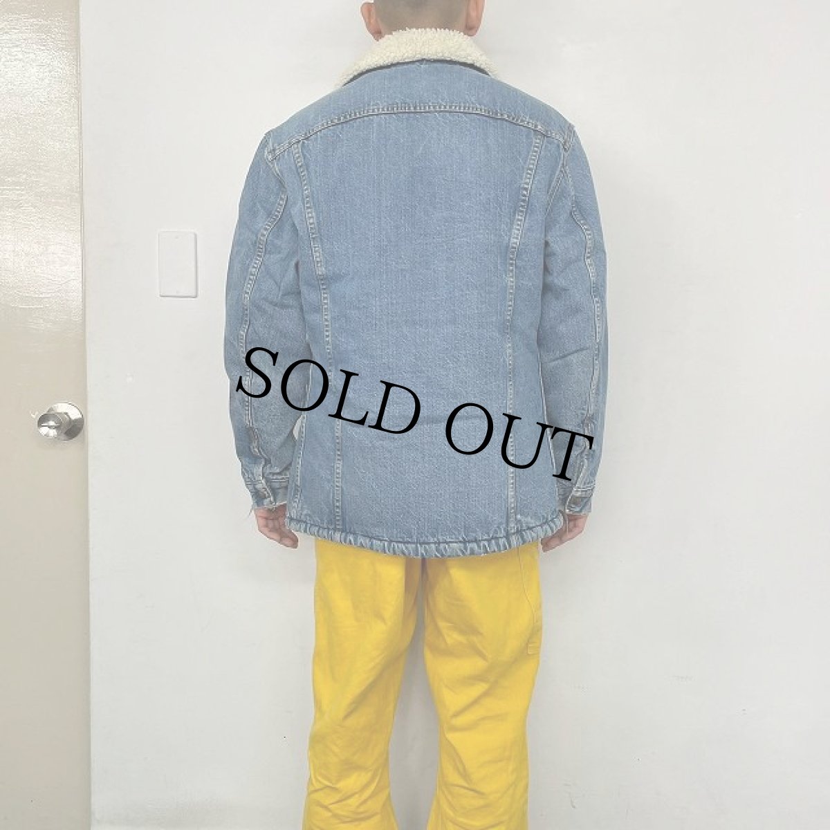 画像4: 70's Levi's USA製 71605-0216 デニムボアランチコート 40 (4)