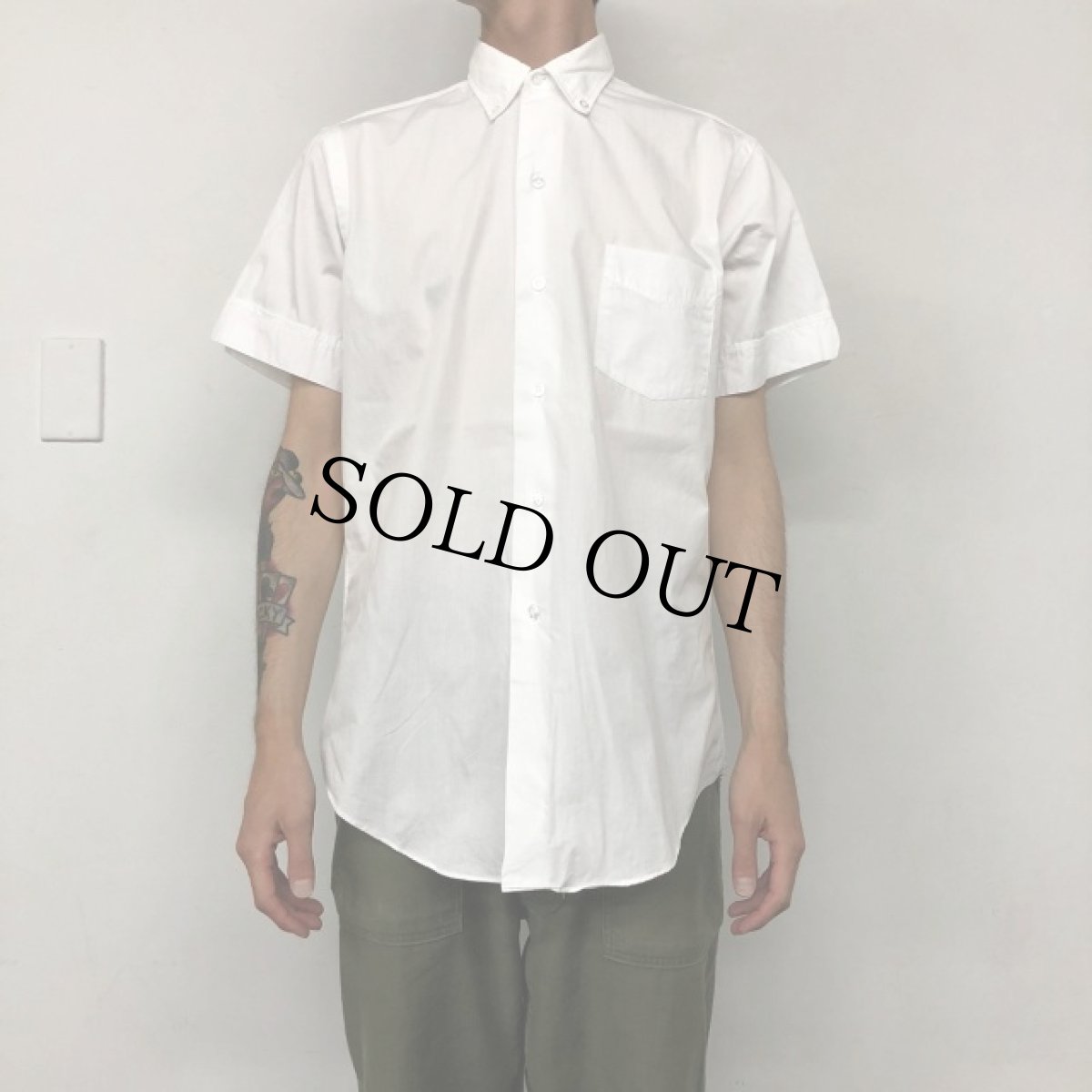 画像5: 60〜70's Single Needle Cotton S/S shirt (5)