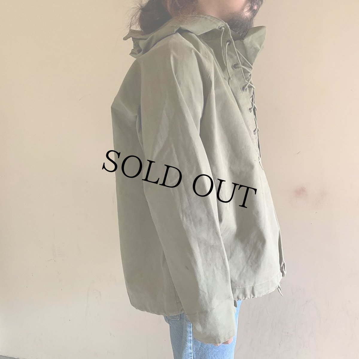 画像5: 40's U.S.NAVY デッキレインパーカ ステンシル入り (5)