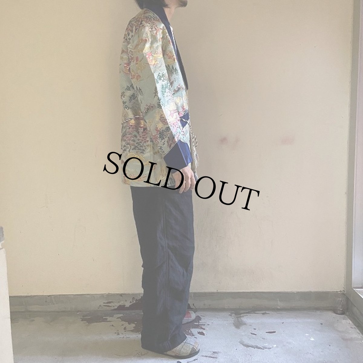 画像3: JAPAN製 和柄 絹織り ガウン (3)