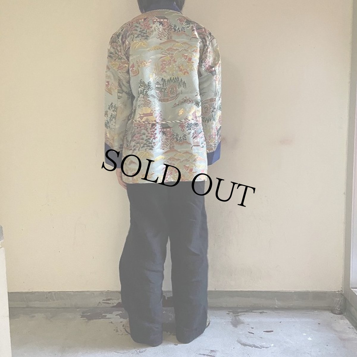 画像4: JAPAN製 和柄 絹織り ガウン (4)