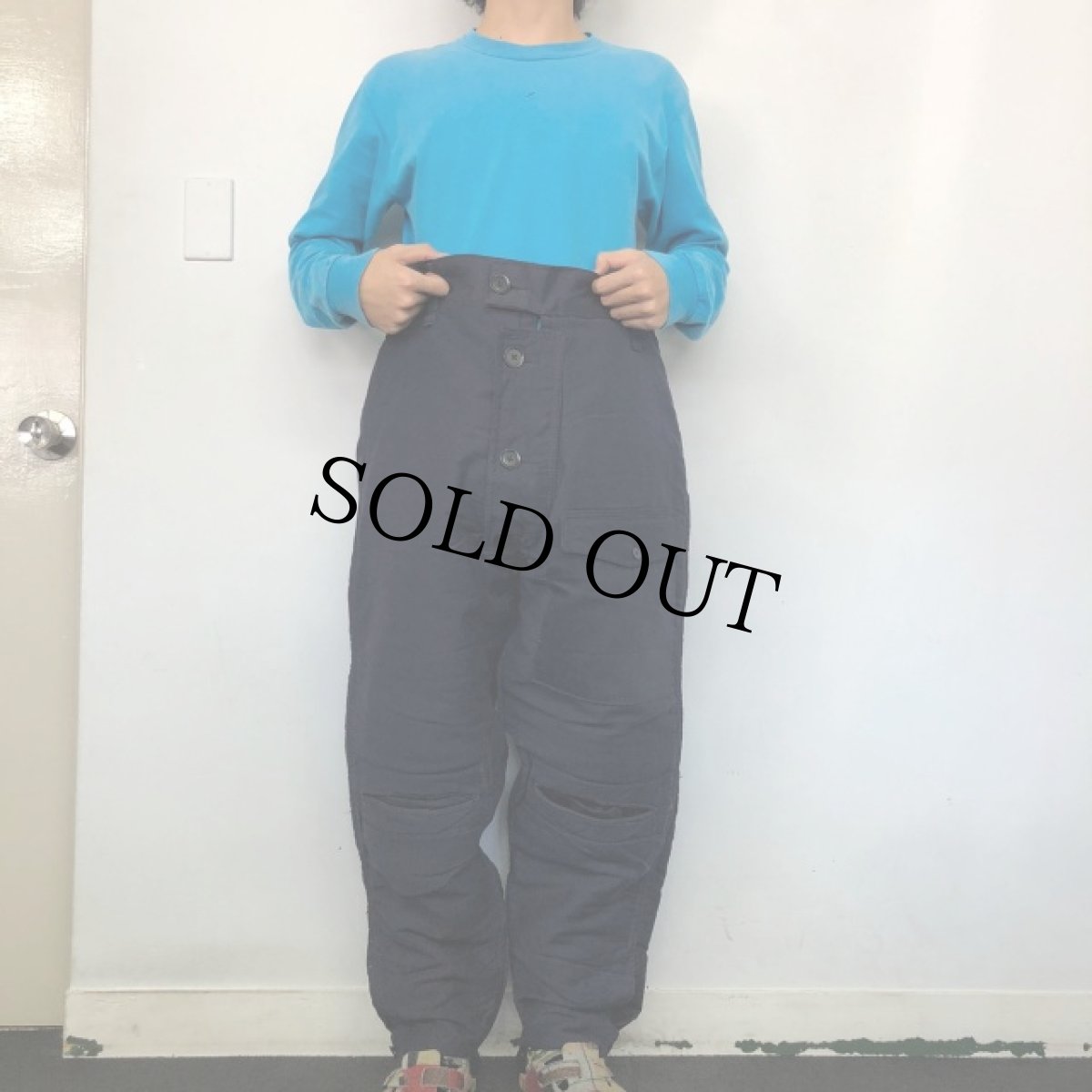 画像2: 50's ROYAL NAVY "SUBMARINE" ARCTIC TROUSERS DEADSTOCK (2)