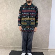 画像2: 90's Patagonia USA製 雪無しタグ エスニック柄 フリースジャケット M (2)