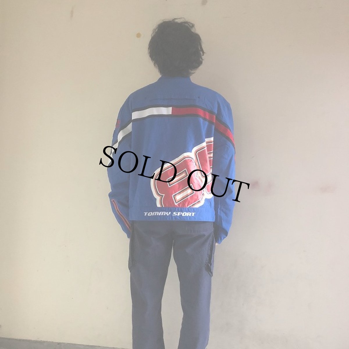 画像5: 90's TOMMY JEANS ロゴ刺繍 ナイロンジップブルゾン XL (5)