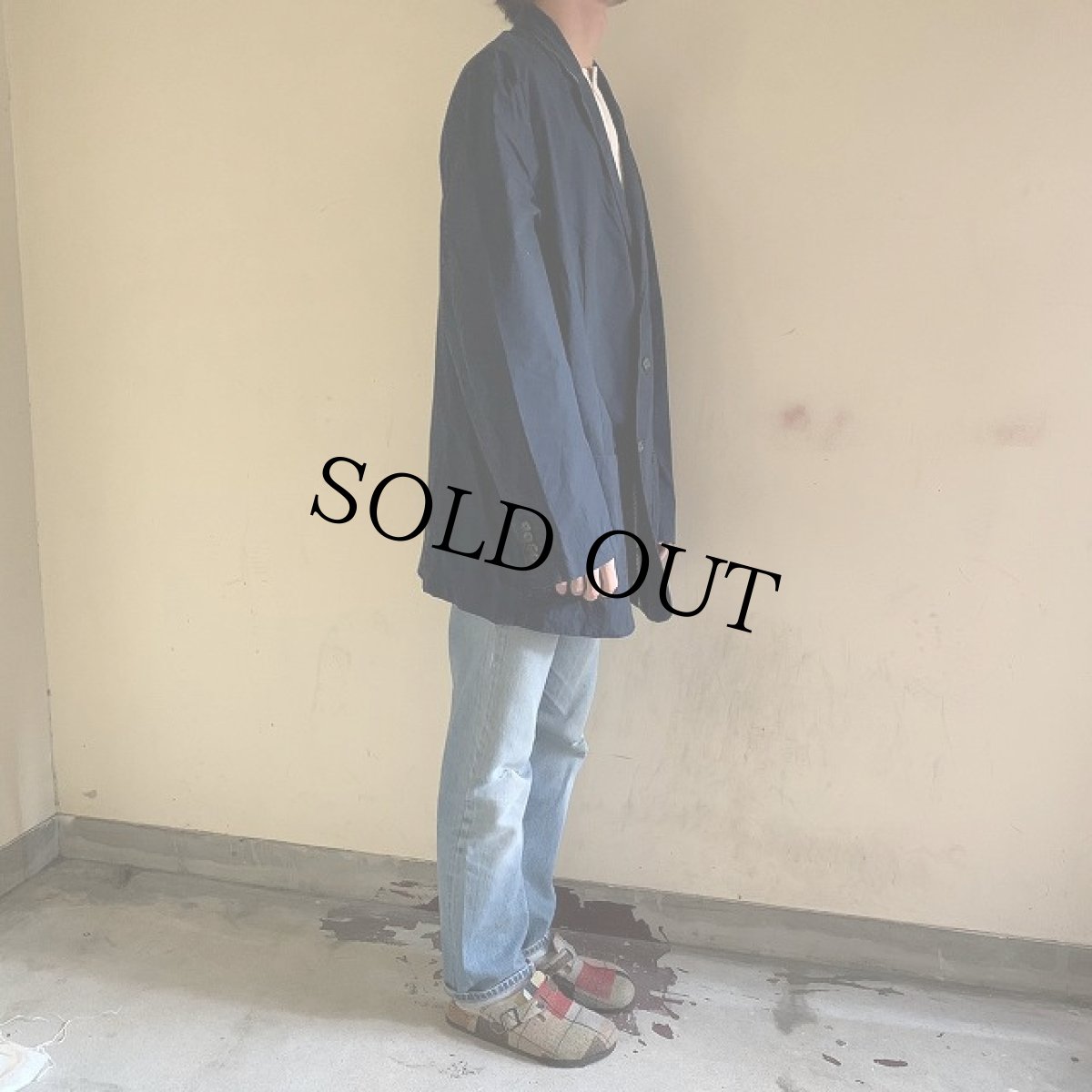 画像3: POLO Ralph Lauren コットンテーラードジャケット ネイビー XL (3)