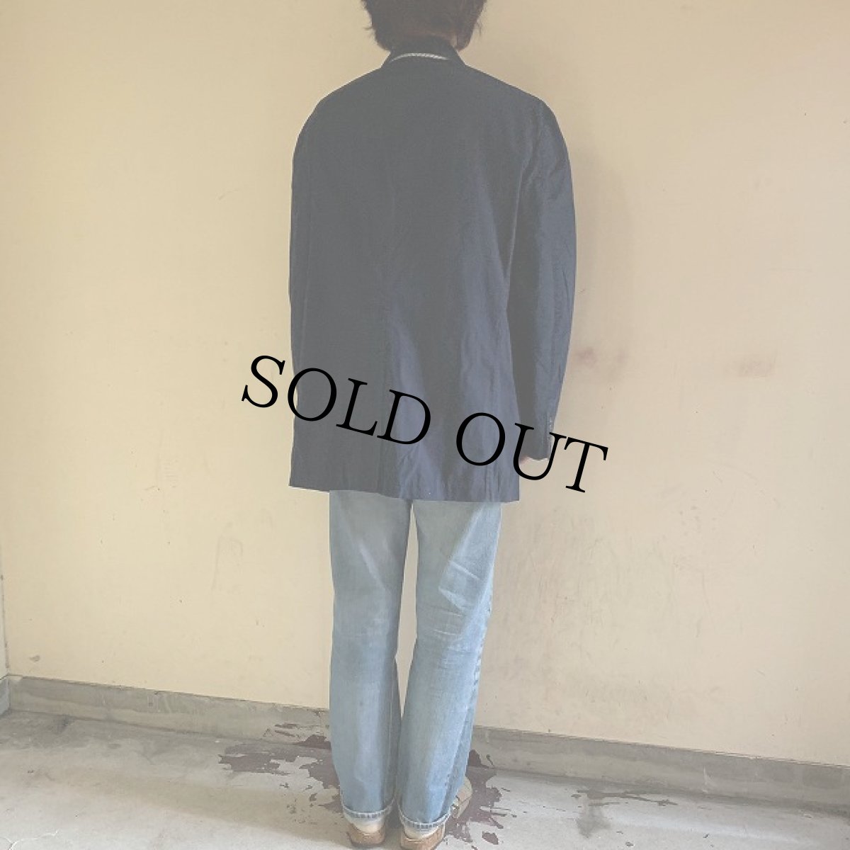 画像4: POLO Ralph Lauren コットンテーラードジャケット ネイビー XL (4)