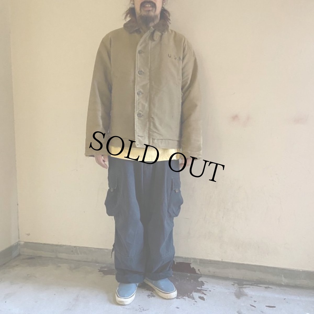 画像2: 40's US.NAVY N-1 デッキジャケット (2)