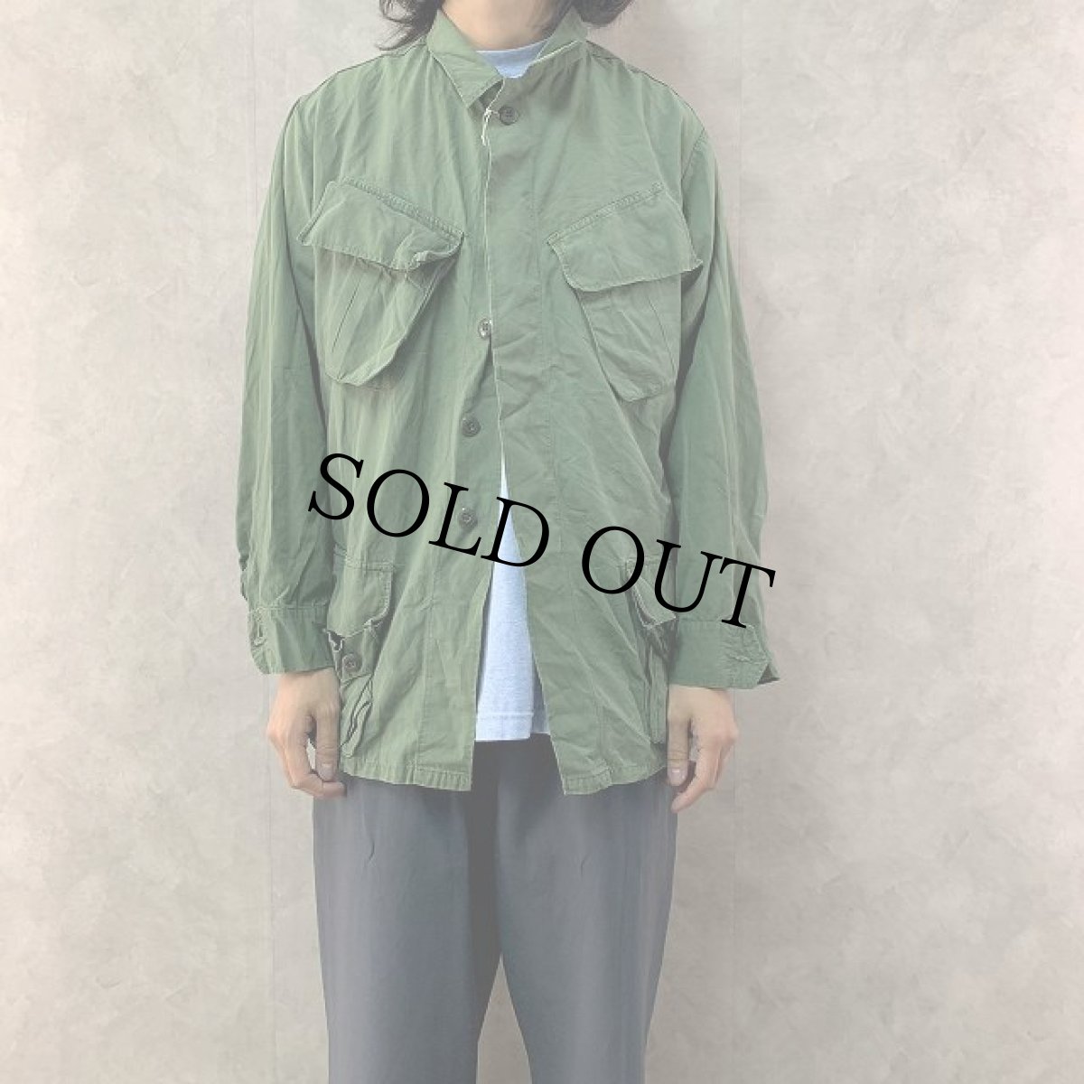 画像2: 60's US.ARMY ジャングルファティーグジャケット 3rd MEDIUM-REGULAR (2)