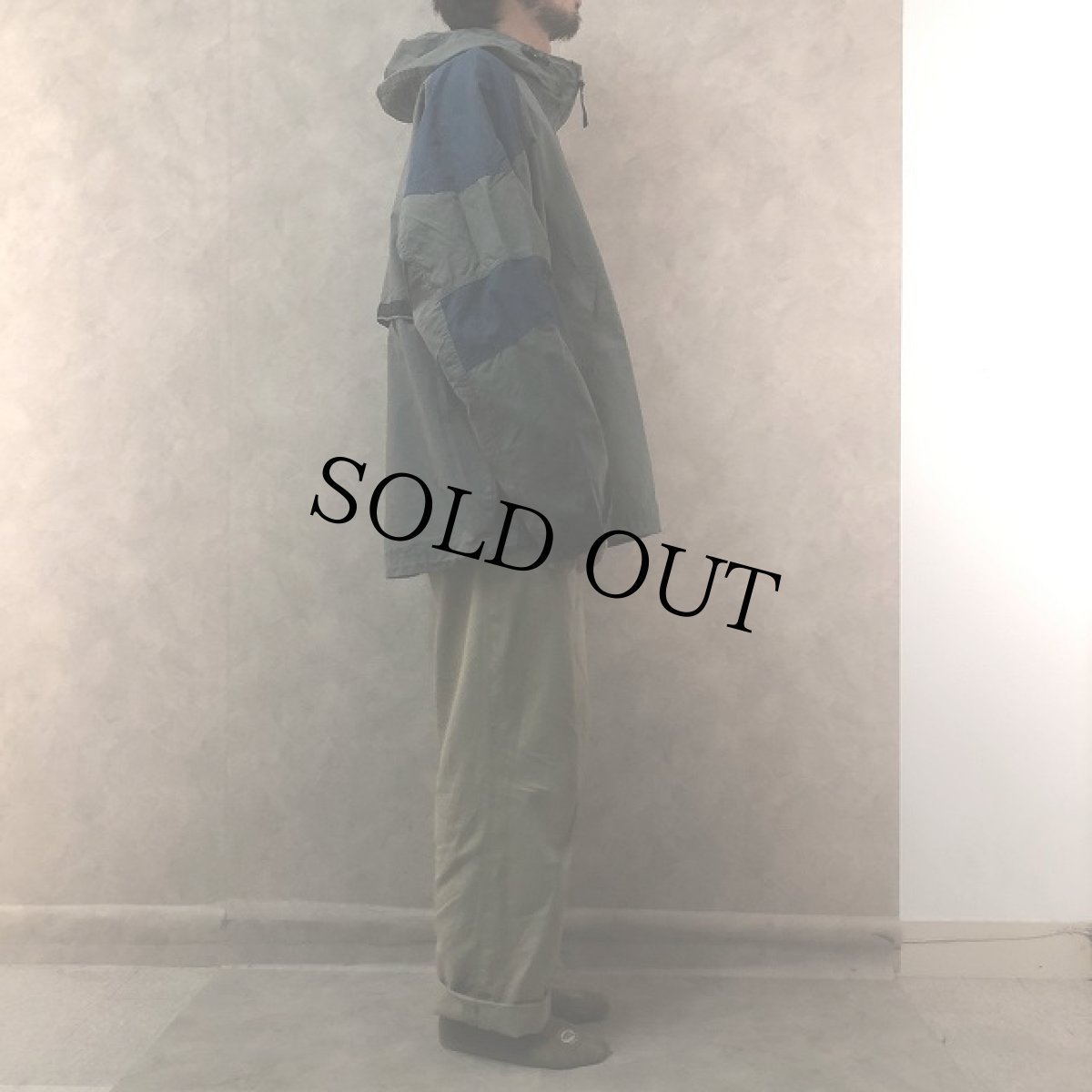 画像3: 90's Columbia ハーフジップ ナイロンアノラックパーカー XL (3)