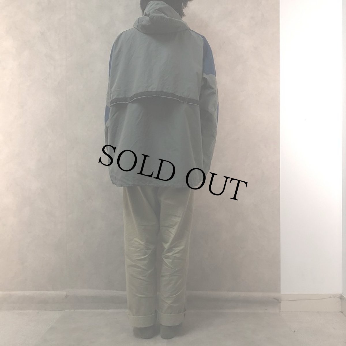 画像4: 90's Columbia ハーフジップ ナイロンアノラックパーカー XL (4)