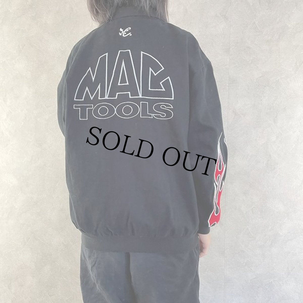 画像5: MACTOOLS ファイヤーパターン刺繍 コットンレーシングジャケット L (5)