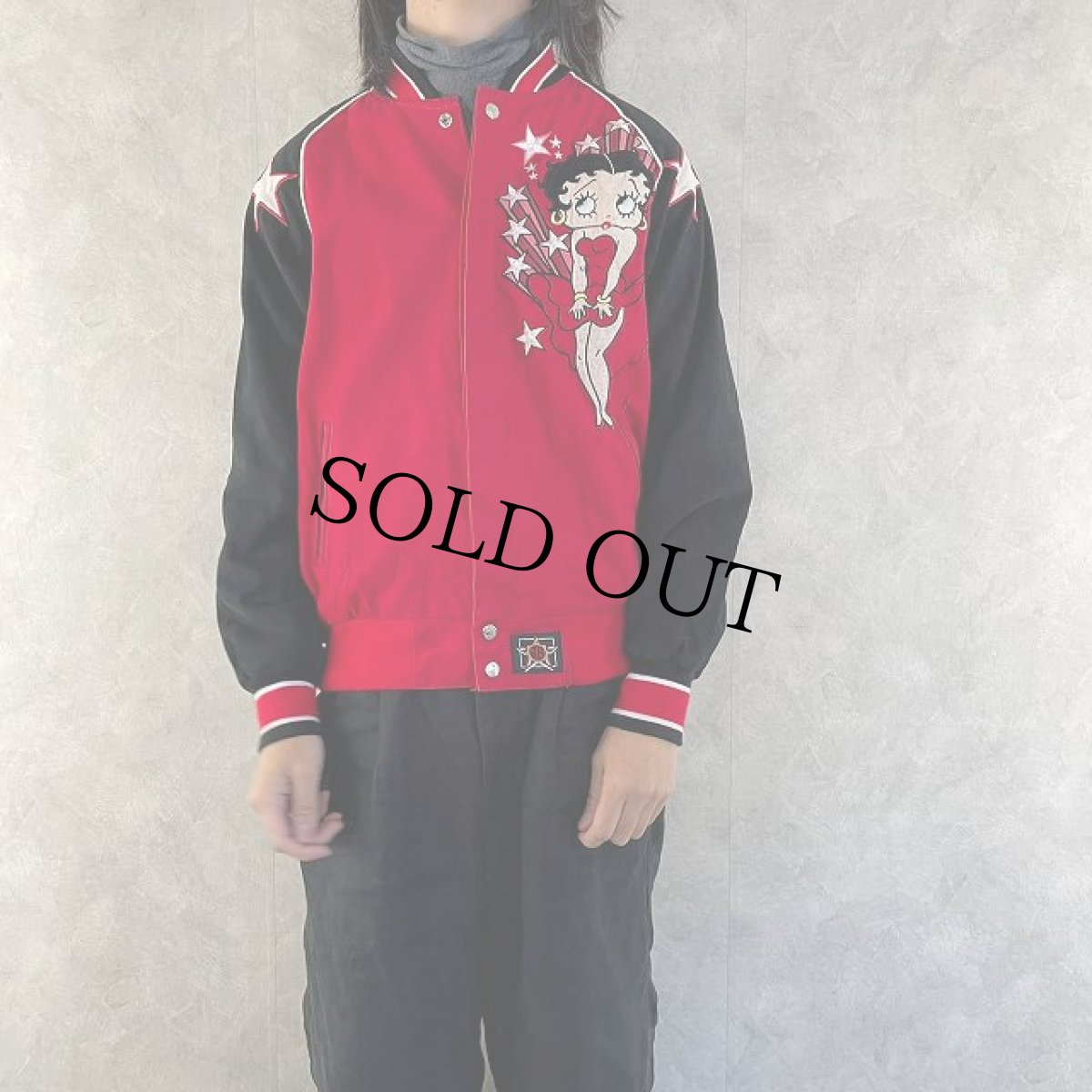 画像3: JH Design "BettyBoop" 刺繍 コットンレーシングジャケット L (3)