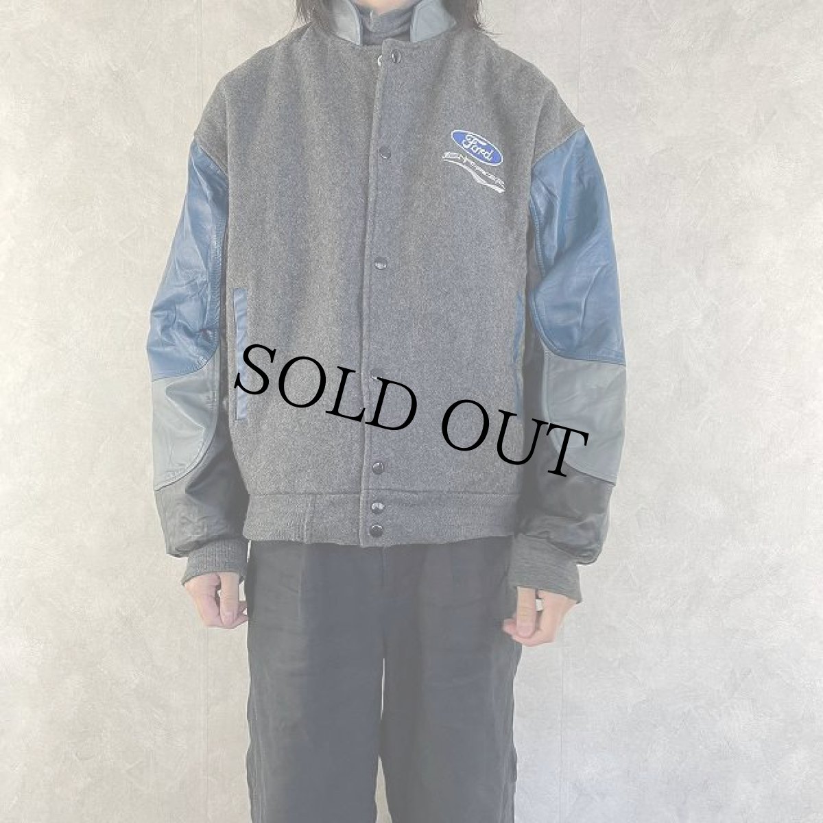 画像2: MODERN "ENFORCER" CANADA製 レザー×ウール スタジャン LARGE (2)