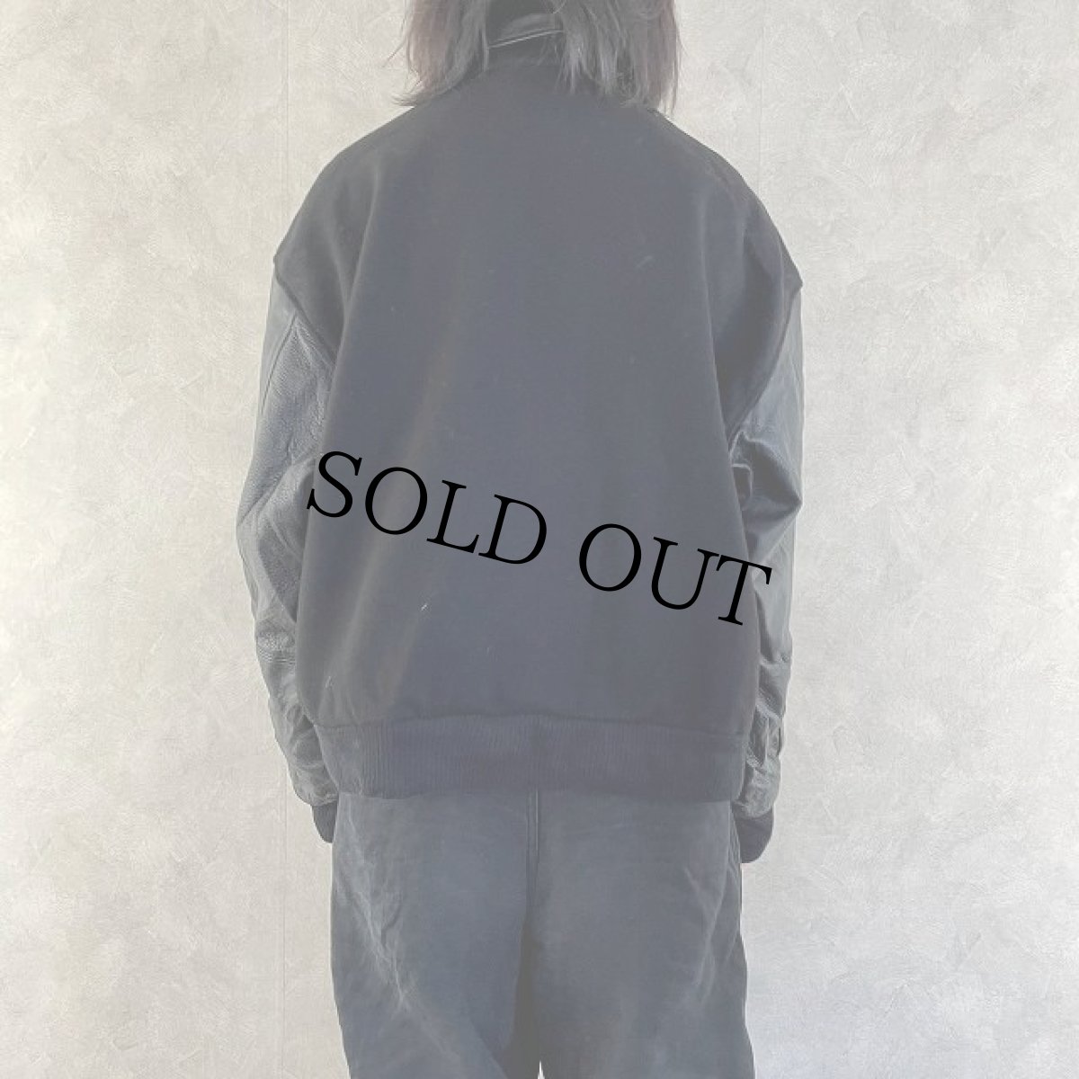 画像4: JACK DANIEL'S CANADA製 レザー×ウール スタジャン XL (4)