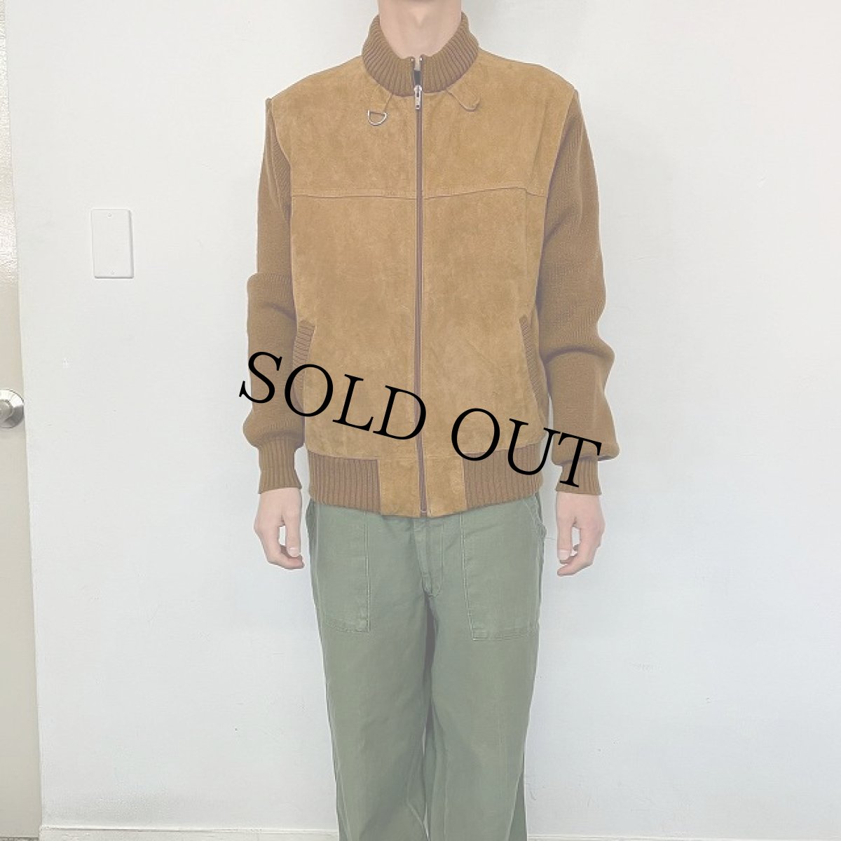 画像2: 80's Sports Wear スエードレザージャケット XL (2)