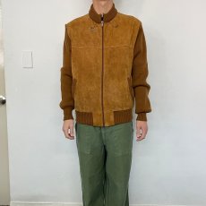 画像2: 80's Sports Wear スエードレザージャケット XL (2)