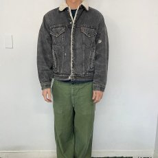 画像2: 80's Levi's USA製 裏ボア ブラックデニムジャケット 38R (2)