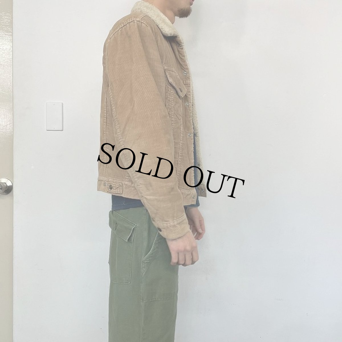 画像3: 80's Levi's 70605 USA製 コーデュロイボアジャケット 38 (3)