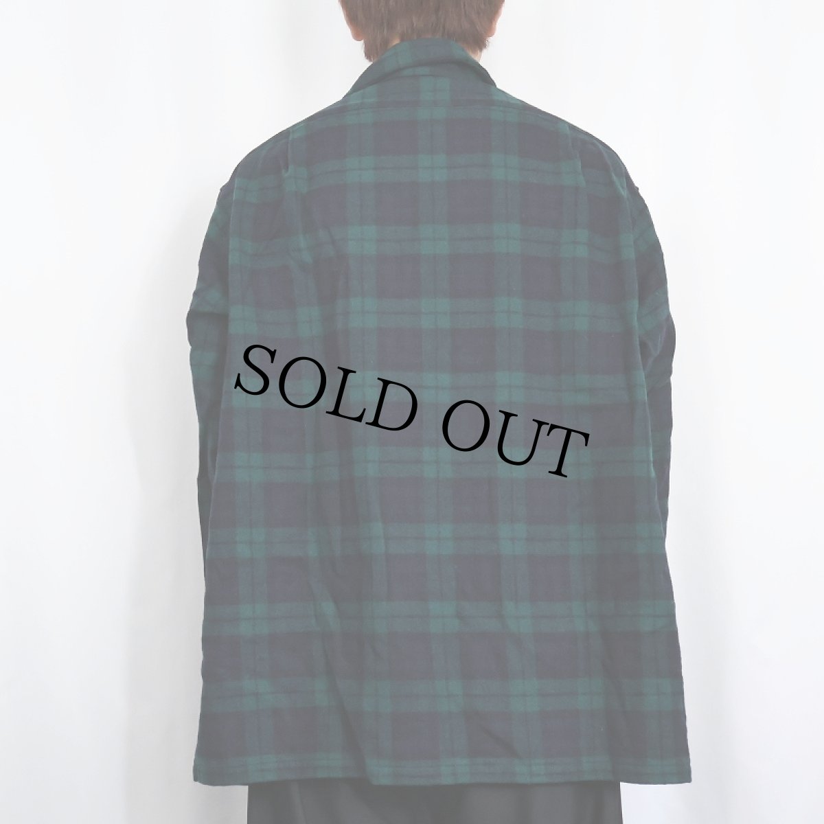 画像3: 70's PENDLETON USA製 ブラックウォッチチェック柄 ウールオープンカラーシャツ 1X (3)