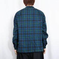 画像3: 60's PENDLETON チェック柄 ウールオープンカラーシャツ M (3)