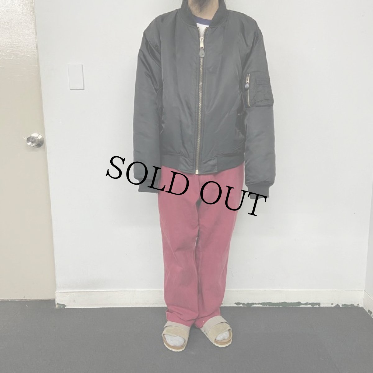 画像3: 90's〜 民間用 MA-1 フライトジャケットL (3)