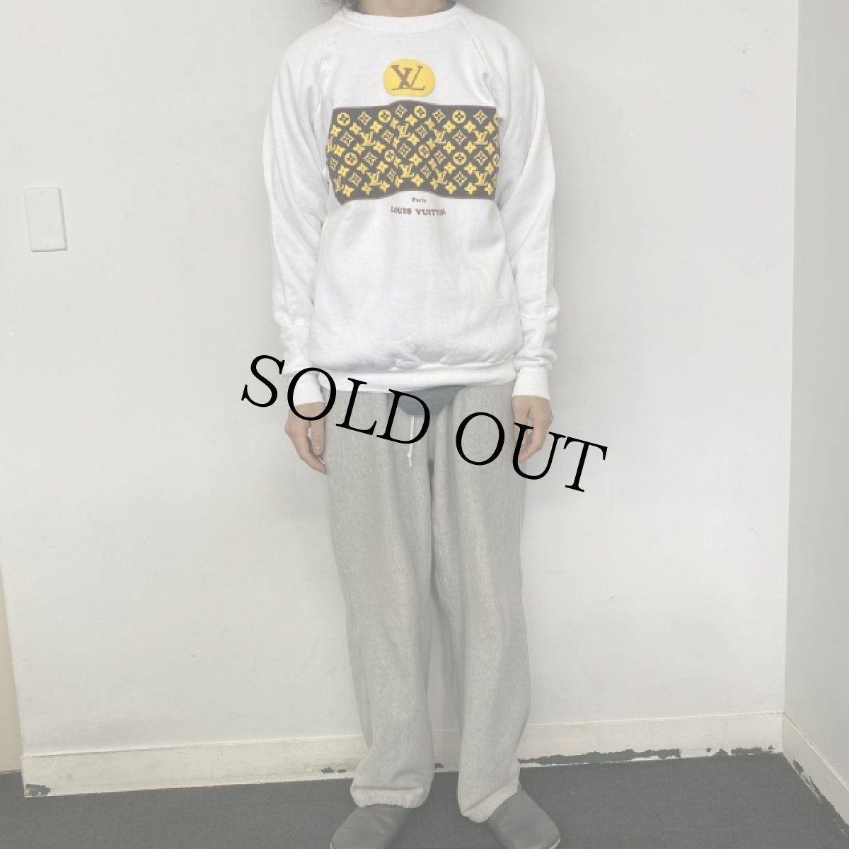 画像2: 90's ブートLOUIS VUITTON USA製 プリントスウェット XL (2)