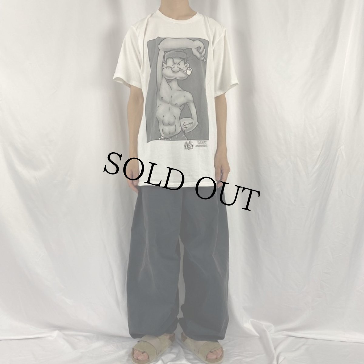 画像2: 90's POPEYE USA製 "Calvin Klein"パロディTシャツ L (2)