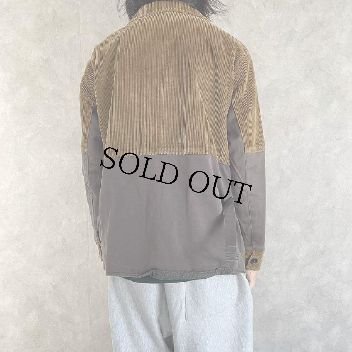 画像5: 40〜50's 太畝コーデュロイ シンチバック付きワークジャケット (5)