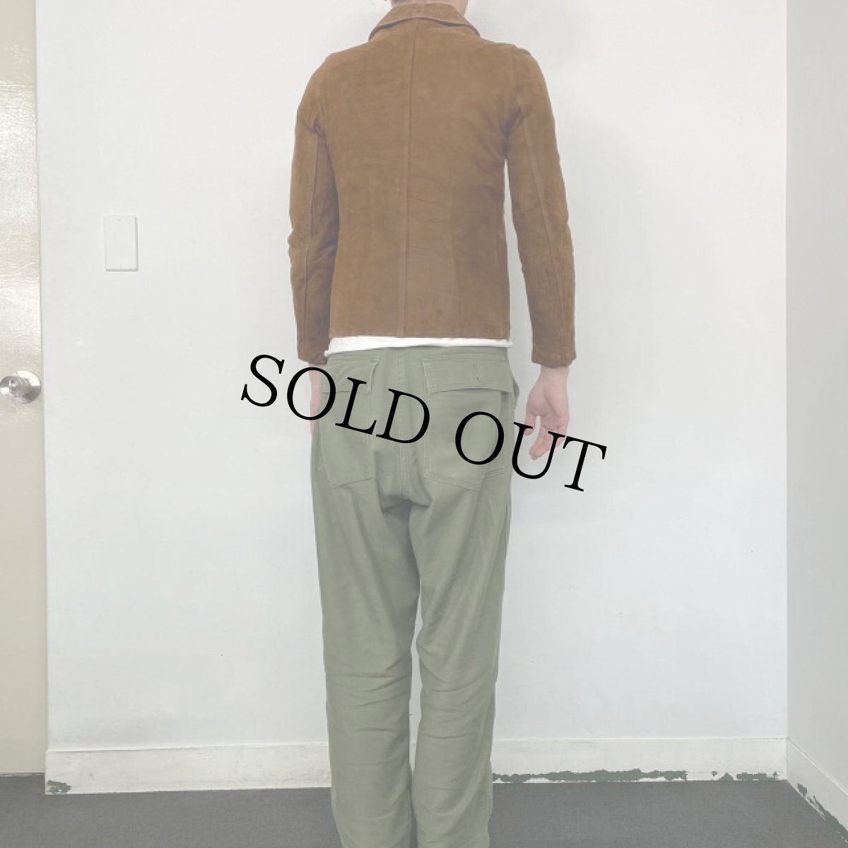 画像4: 30〜40's ヌバックレザースポーツジャケット ハトメジップ (4)