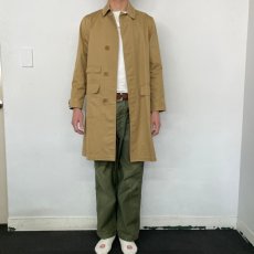 画像2: RALPH LAUREN COLLECTION USA製 コットンナイロンクロス ステンカラーコート (2)