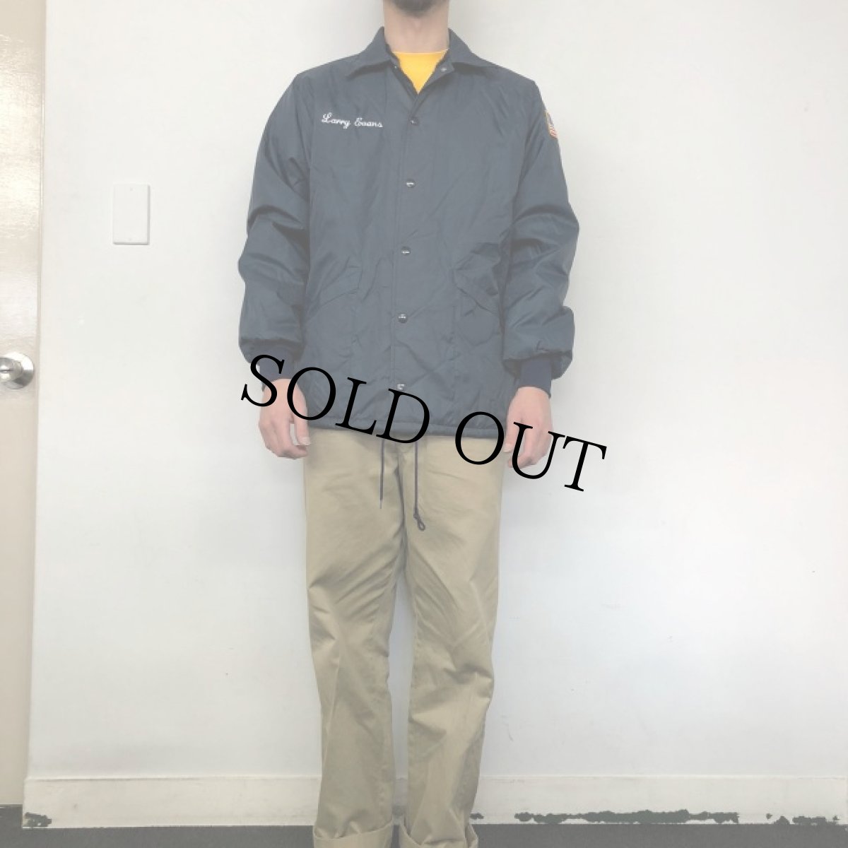 画像3: 80〜90's HILTON USA製 裏ボア ナイロンコーチジャケット M (3)