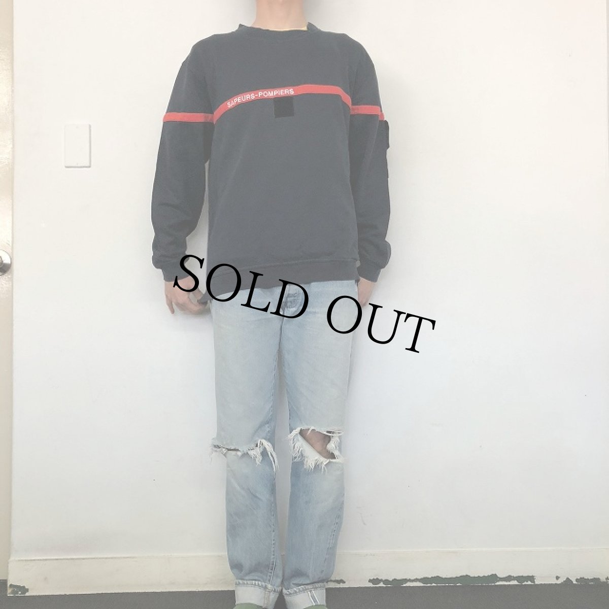 画像2: "SAPEURS-POMPIERS" パリ消防旅団ファイヤーマンスウェット (2)