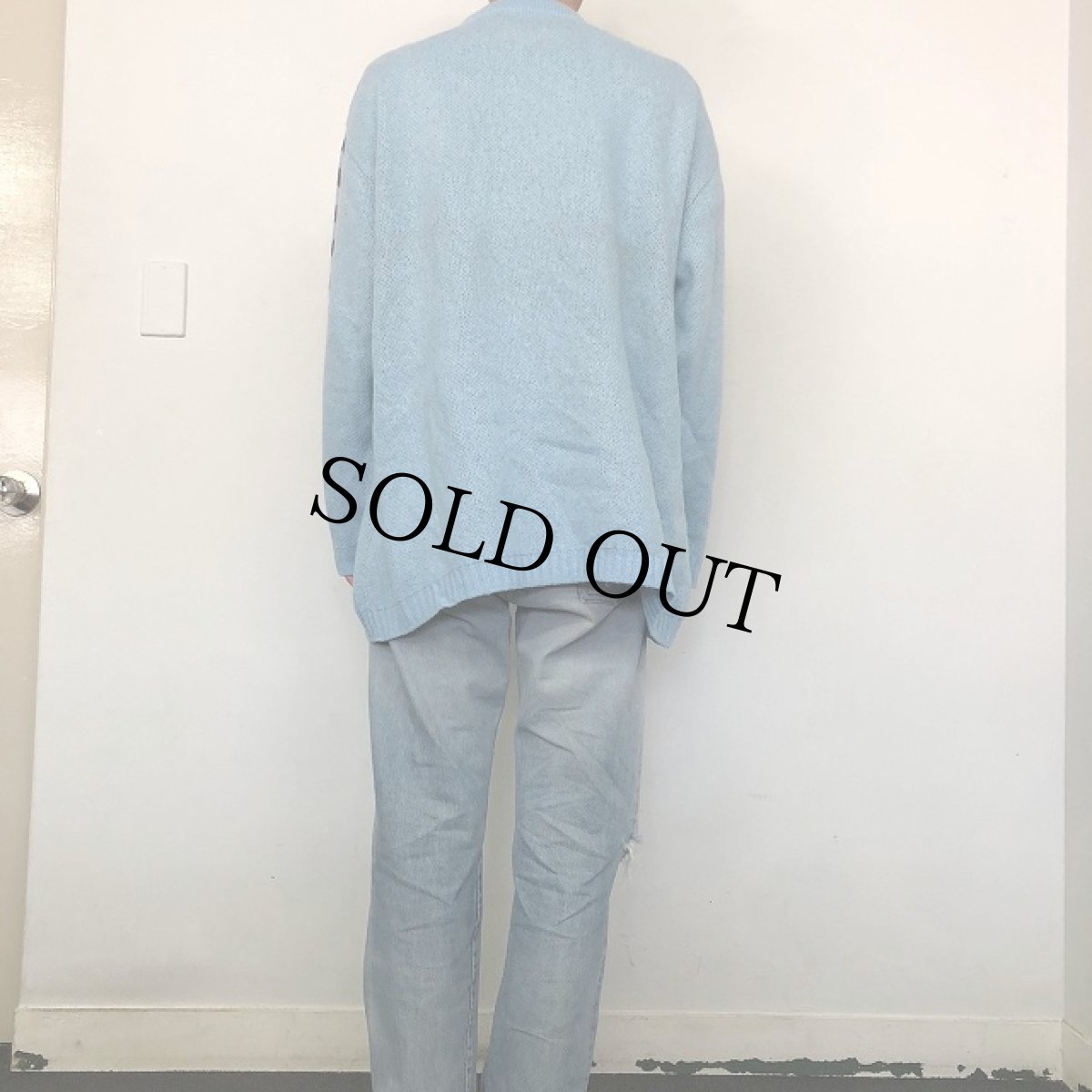 画像4: 90's EURO トリケトラ柄 スキーセーター L (4)