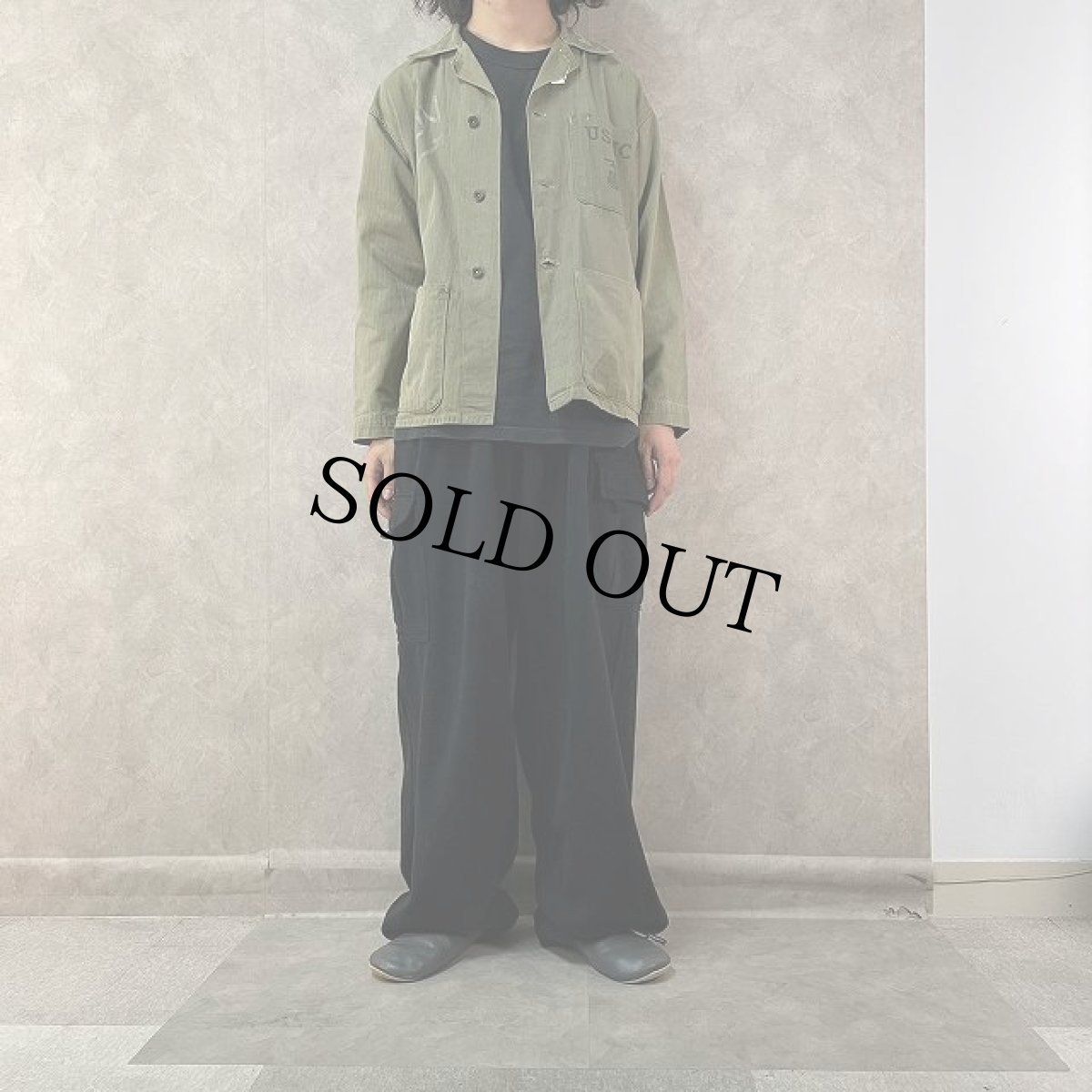 画像3: 40's USMC P-41 ハンドペイント入り HBTジャケット (3)