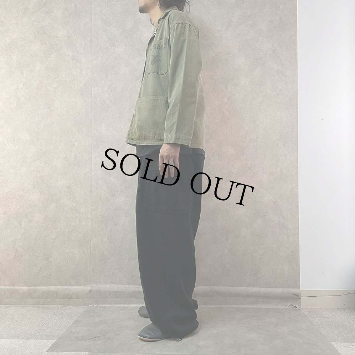 画像4: 40's USMC P-41 ハンドペイント入り HBTジャケット (4)