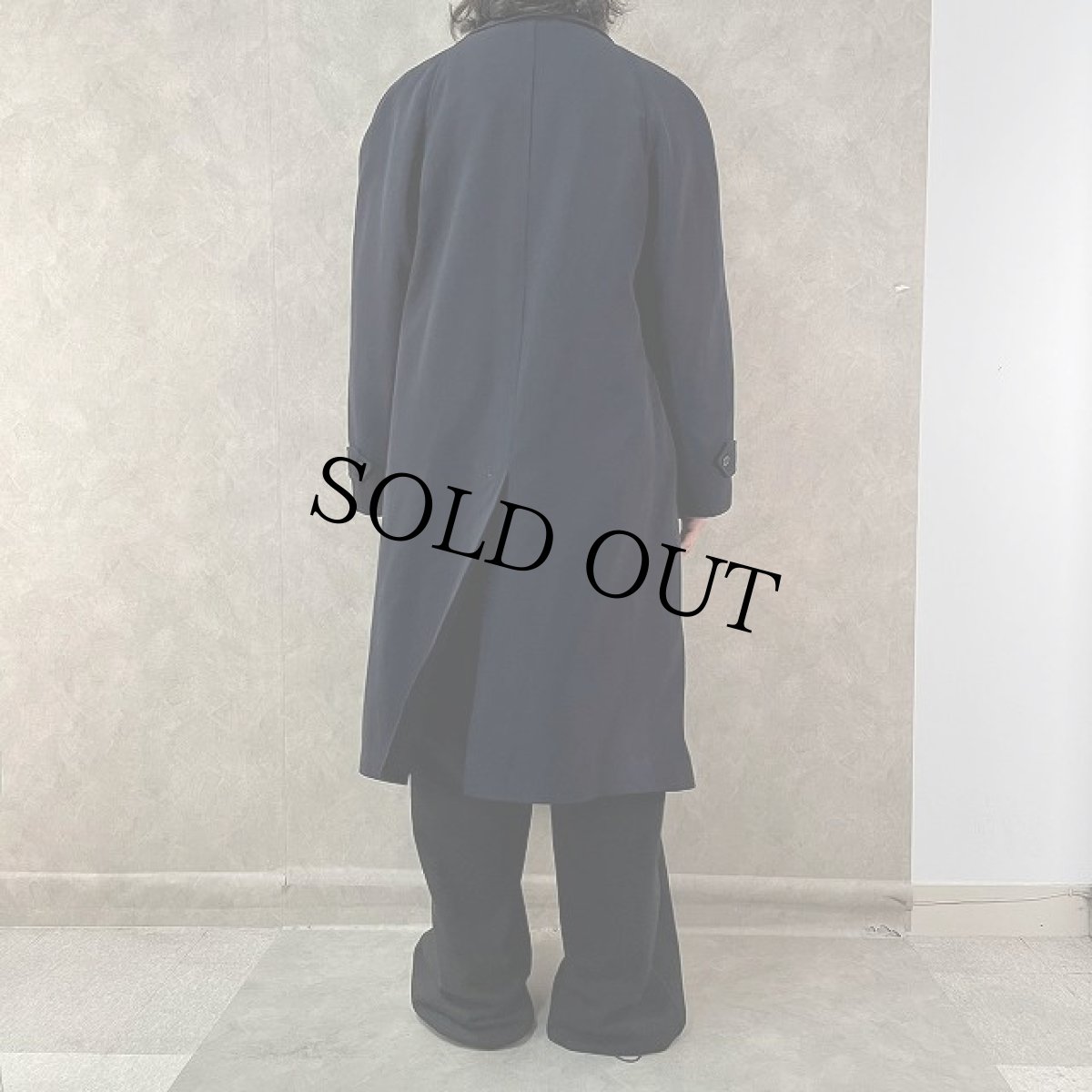 画像4: 80〜90's Burberrys ENGLAND製 BURELLAウールギャバ ステンカラーコート (4)