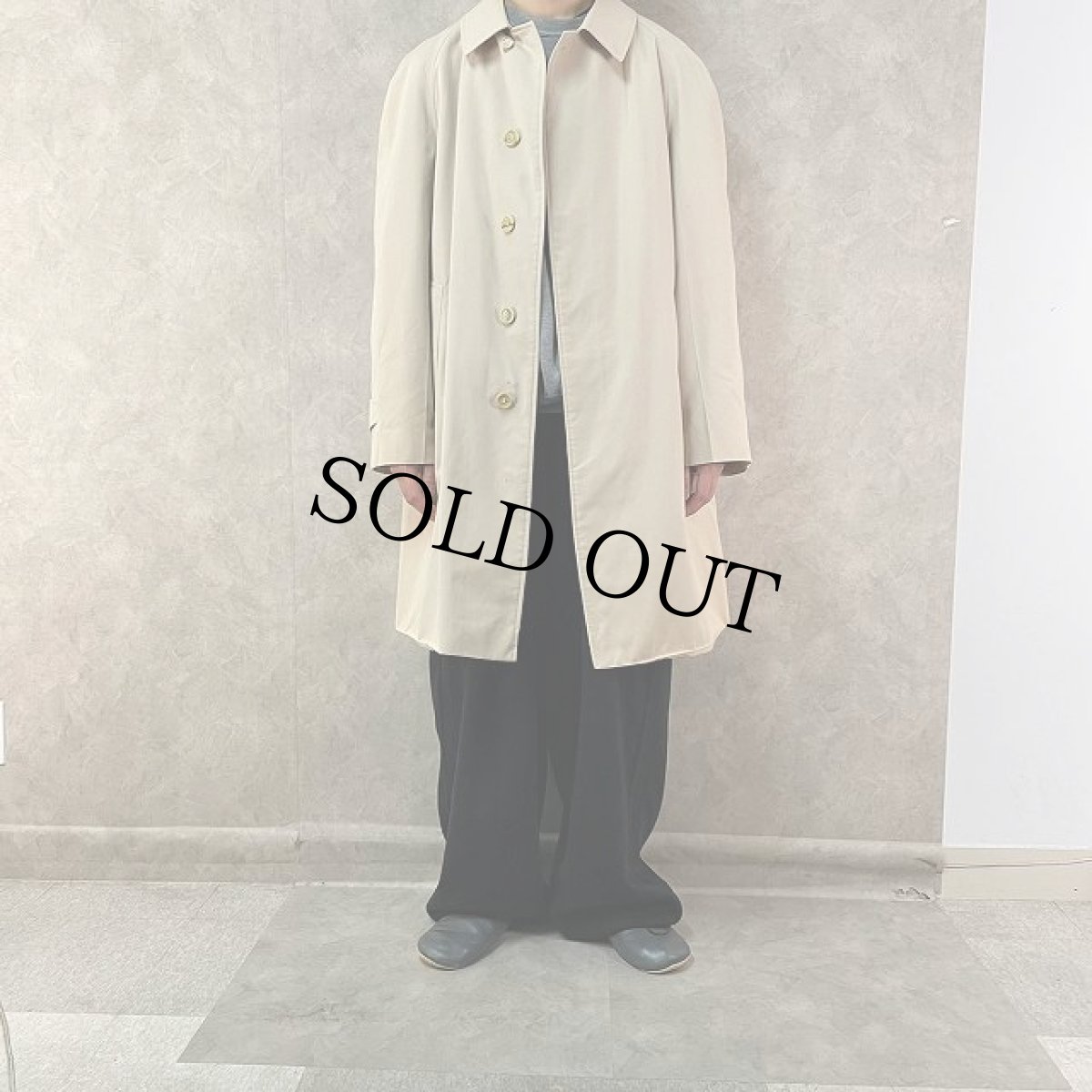 画像2: 80〜90's Burberrys ENGLAND製 ステンカラーコート (2)