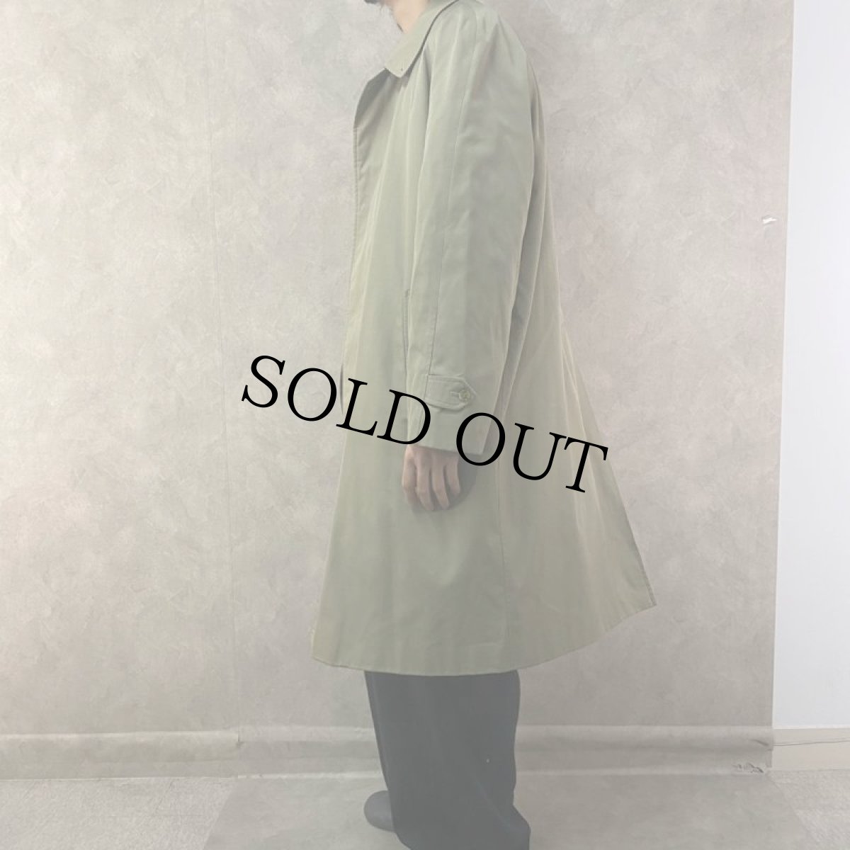 画像3: 80's Burberrys ENGLAND製 ウールギャバ ステンカラーコート (3)