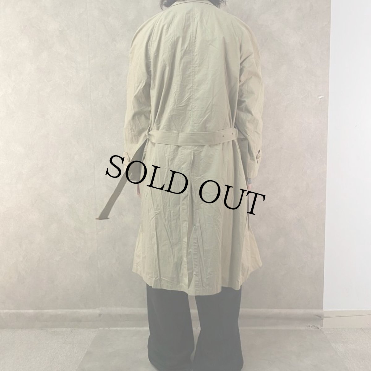 画像6: 80〜90's Burberrys ENGLAND製 タイプライタークロス ステンカラーコート (6)