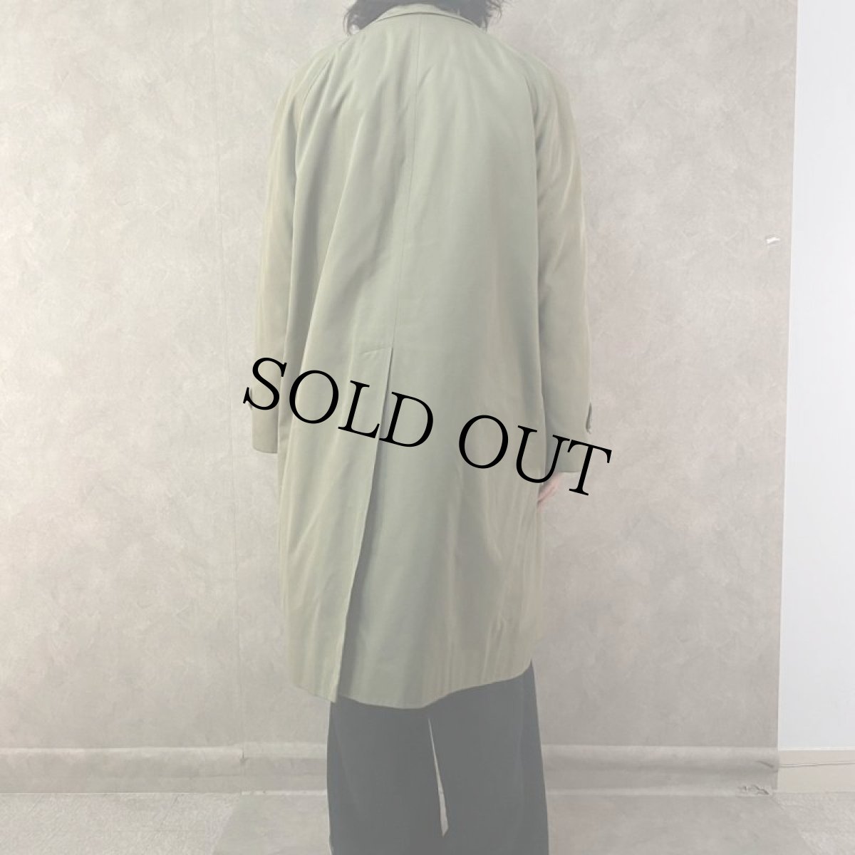 画像4: 80's Burberrys ENGLAND製 ウールギャバ ステンカラーコート (4)