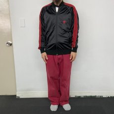 画像2: 80's adidas ATP USA製 トラックジャケット 黒×赤 L (2)