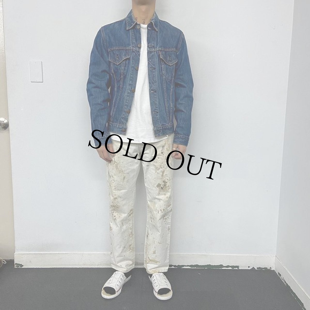 画像2: 70's LEVI'S 71205-0217 BIGE デニムジャケット (2)