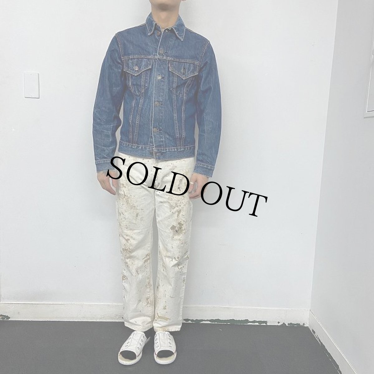 画像2: 70's LEVI'S 71205-0217 BIGE デニムジャケット (2)