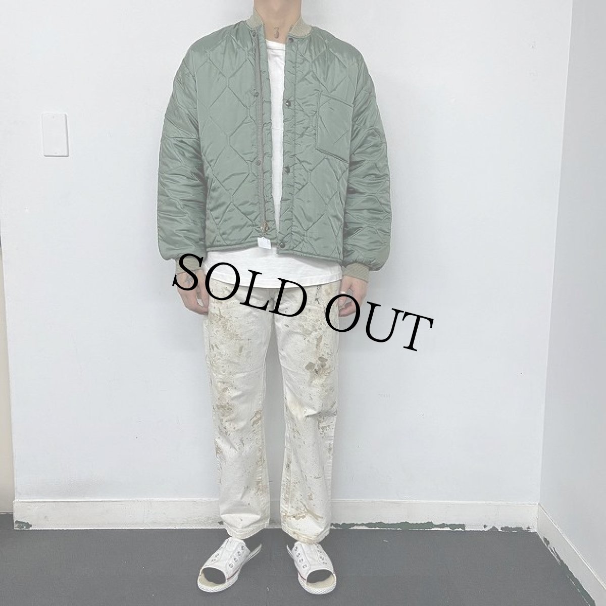 画像2: 70's U.S.AF CWU-9/P キルティングナイロンジャケット (前期Type) MEDIUM (2)