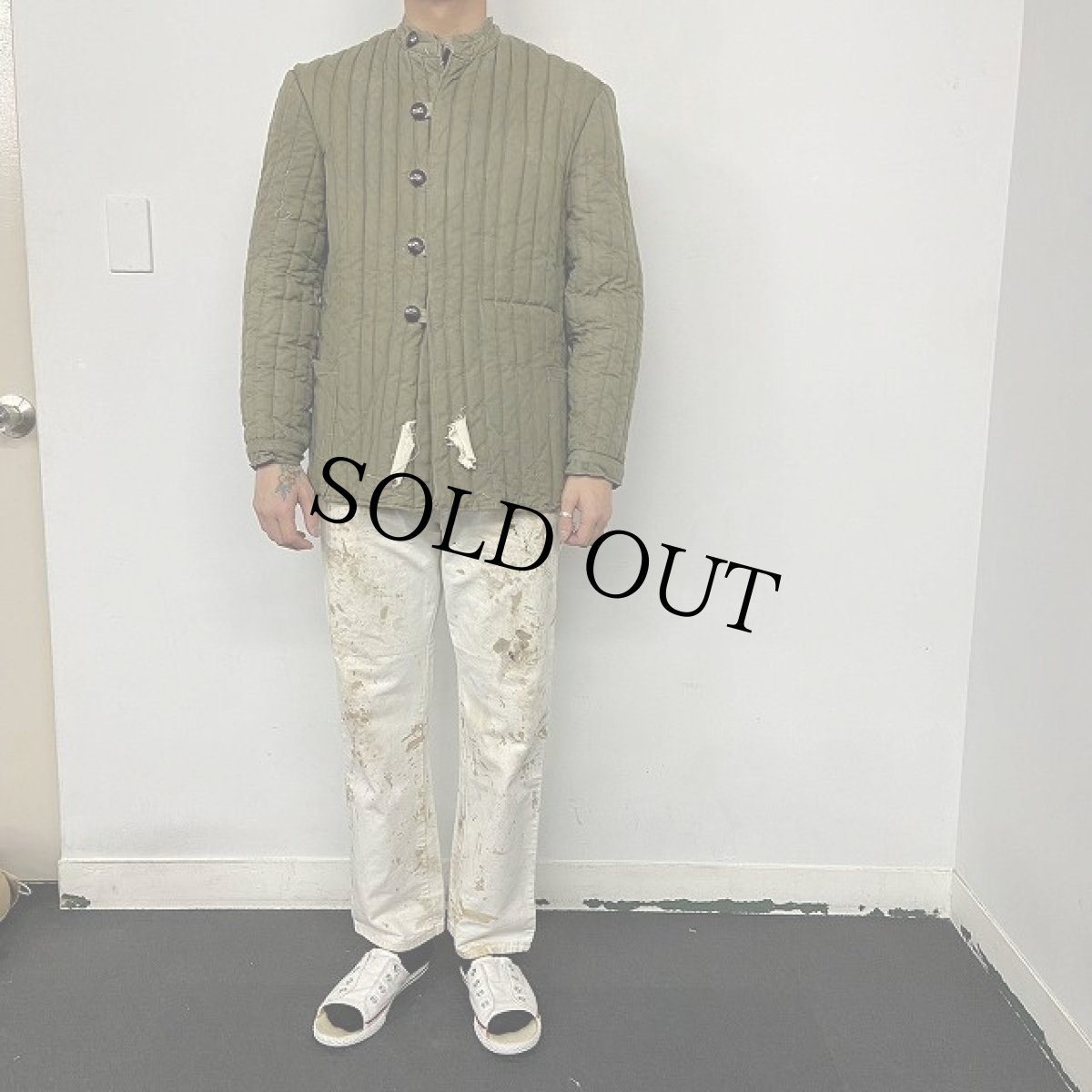 画像2: 50's ブルガリア軍 キルティングライナージャケット (2)