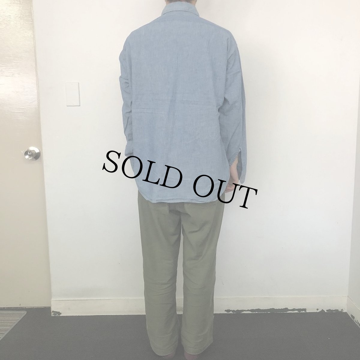 画像4: 70's Levi's サンフェイスチェーン刺繍 シャンブレーシャツ XL (4)