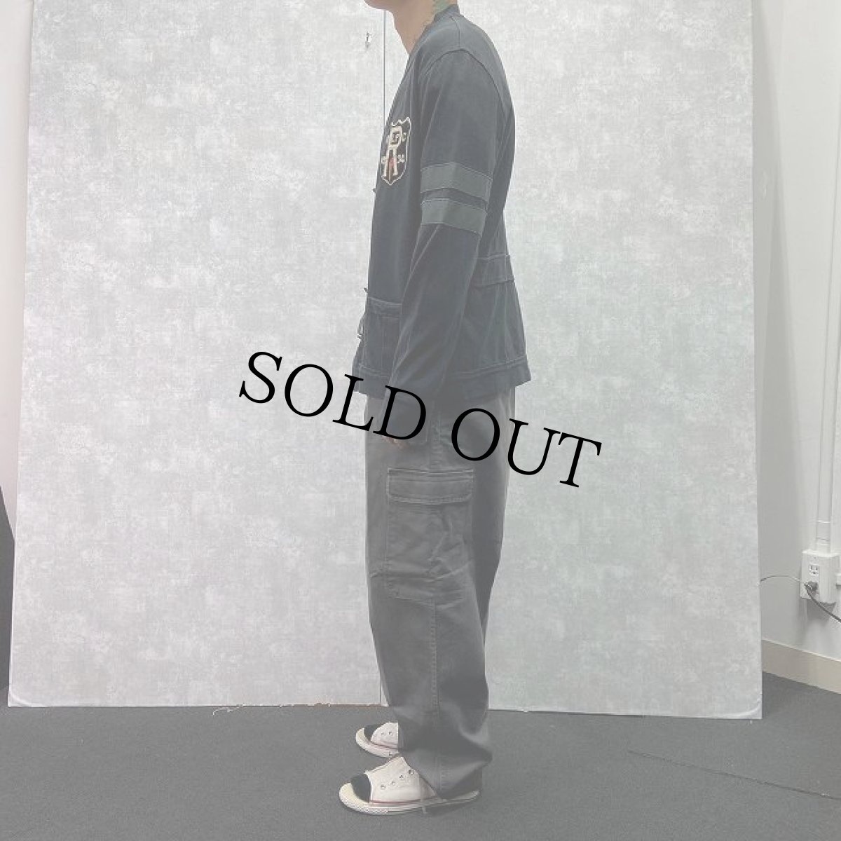 画像3: POLO Ralph Lauren "RLPC 1934" レザーライン スウェットカーディガン BLACK M (3)