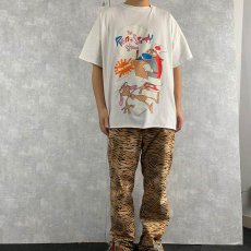 画像2: 【SALE】 90's "The Ren and Stimpy Show" ニコロデオン キャラクターTシャツ ONE (2)