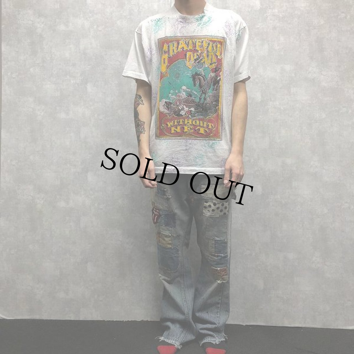 画像3: 90's GRATEFUL DEAD USA製 "DEAD TOUR 91" ツアー手刷りプリントTシャツ XL (3)